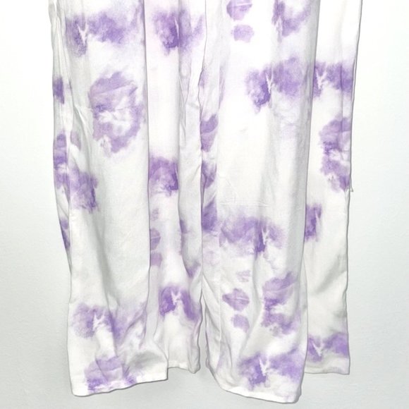 New Shinestar Tie Dye Sleeveless Straight Leg Jumpsuit White Purple Size Small - Picture 10 of 16